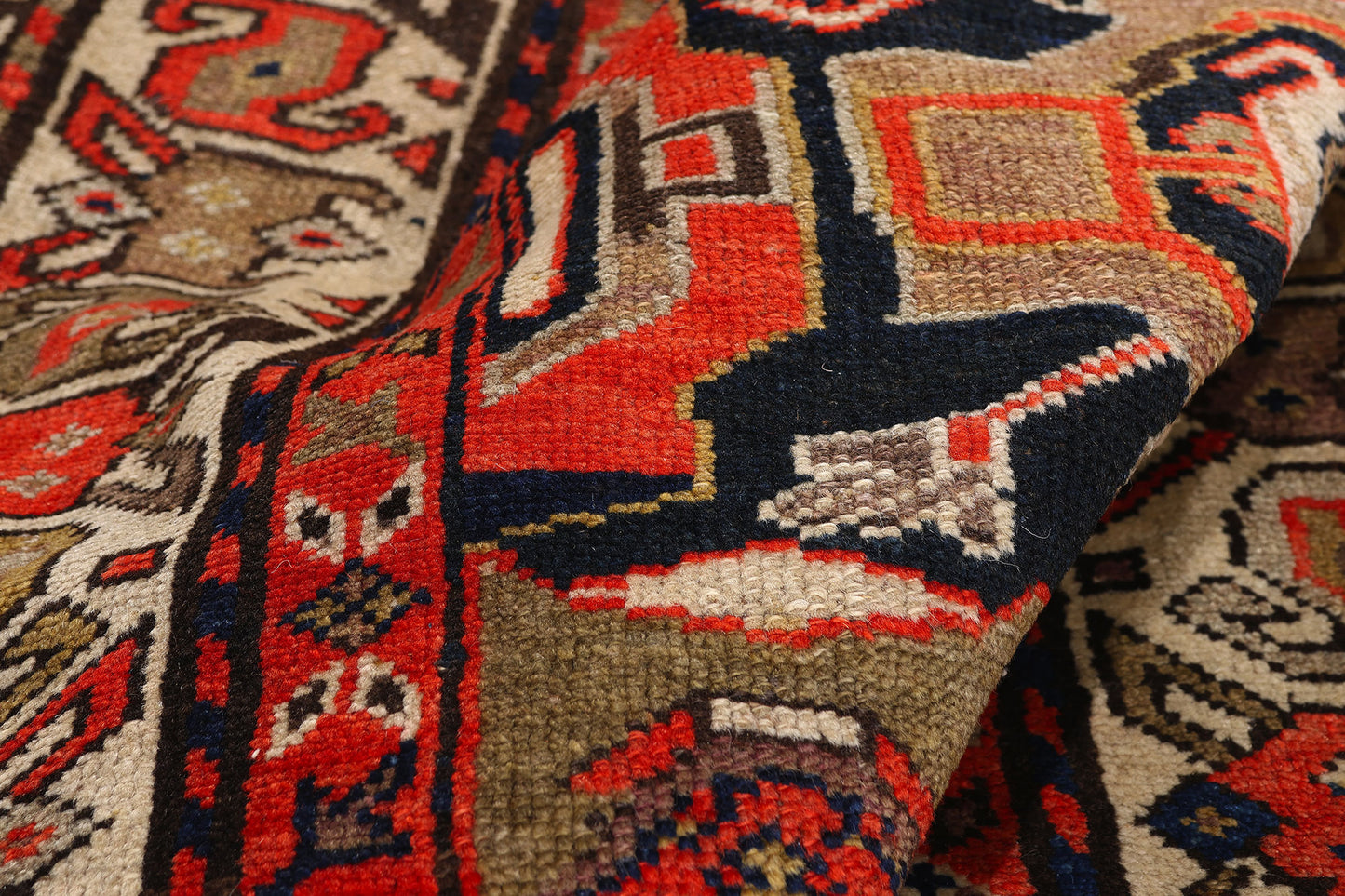 3 x 16 - Navy Blue Antique Persian Malayer Rug - 90046