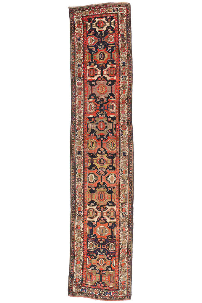 3 x 16 - Navy Blue Antique Persian Malayer Rug - 90046