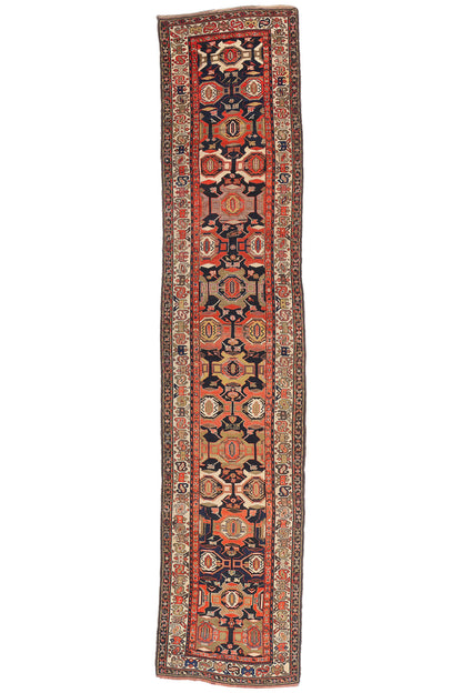 3 x 16 - Navy Blue Antique Persian Malayer Rug - 90046