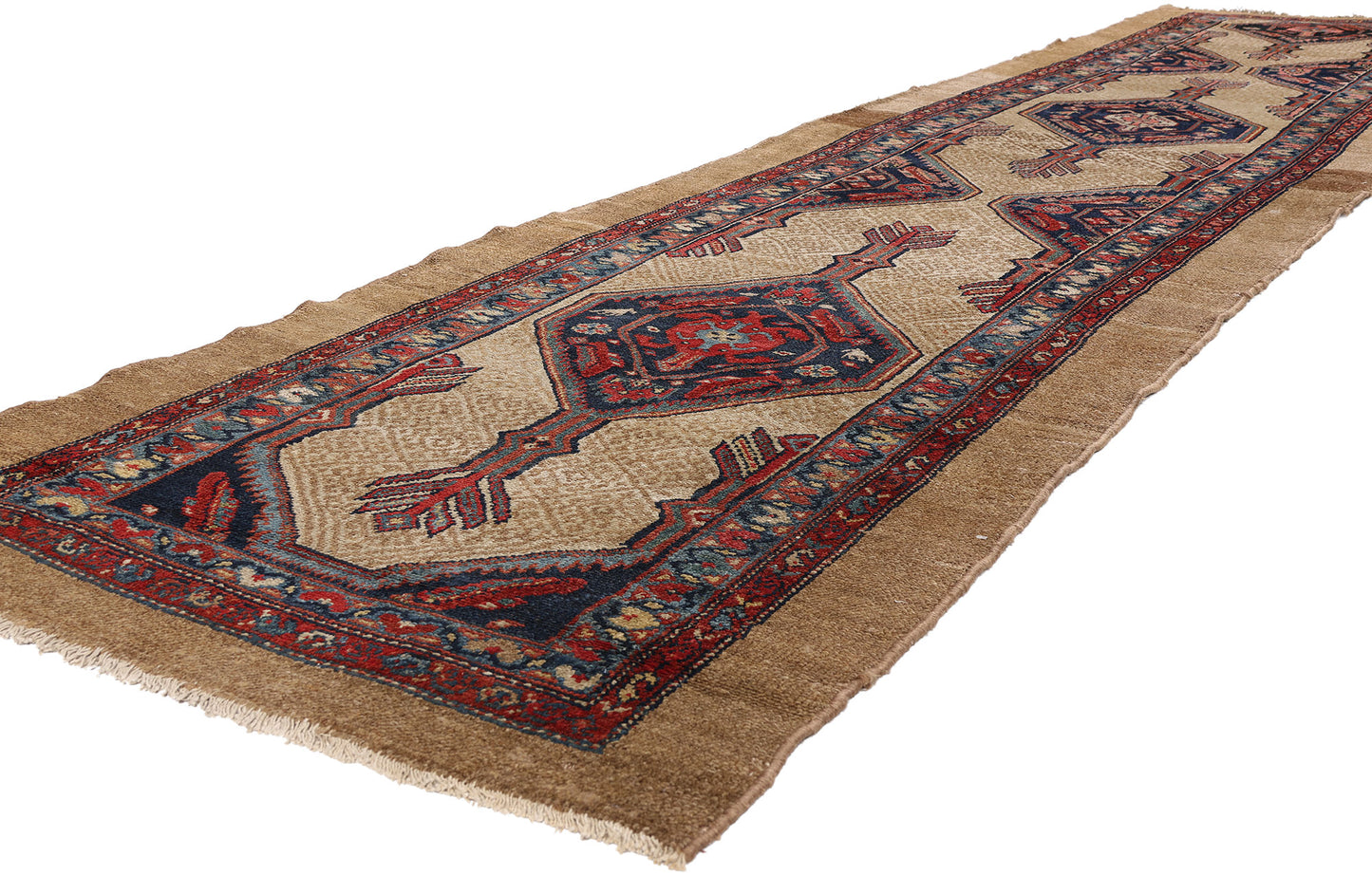 3 x 14 - Tan Antique Persian Malayer Rug - 90047