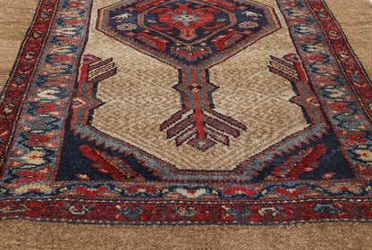 3 x 14 - Tan Antique Persian Malayer Rug - 90047