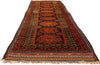 4 x 13 - Brown Antique Persian Kurd Rug - 90048