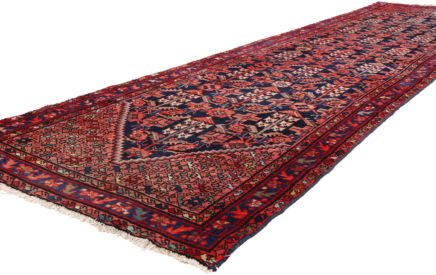 3 x 13 - Navy Blue Antique Malayer Rug - 90049