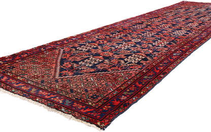 3 x 13 - Navy Blue Antique Malayer Rug - 90049