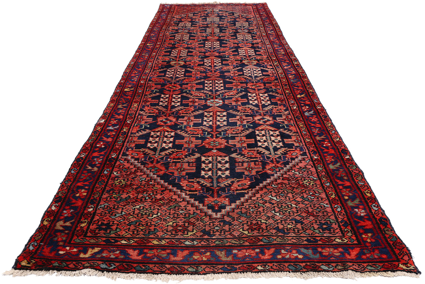 3 x 13 - Navy Blue Antique Malayer Rug - 90049