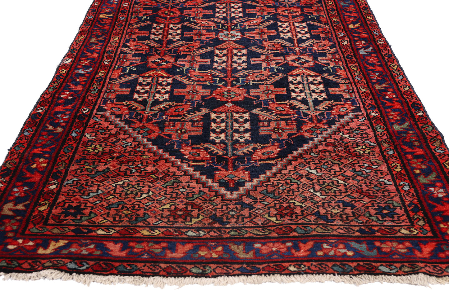3 x 13 - Navy Blue Antique Malayer Rug - 90049