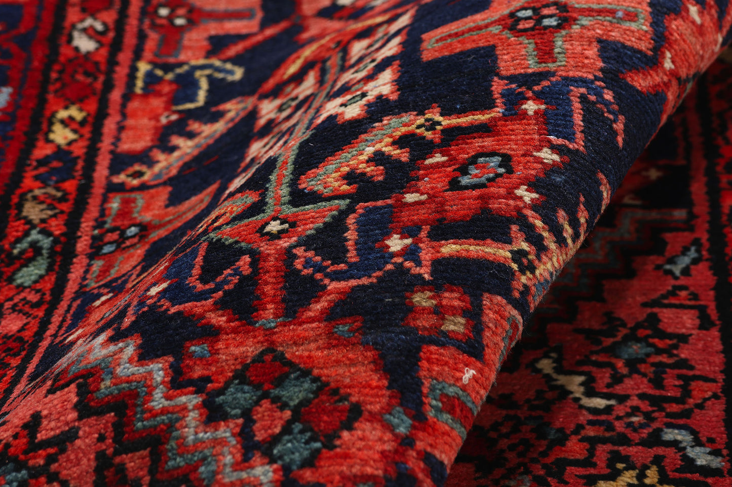 3 x 13 - Navy Blue Antique Malayer Rug - 90049