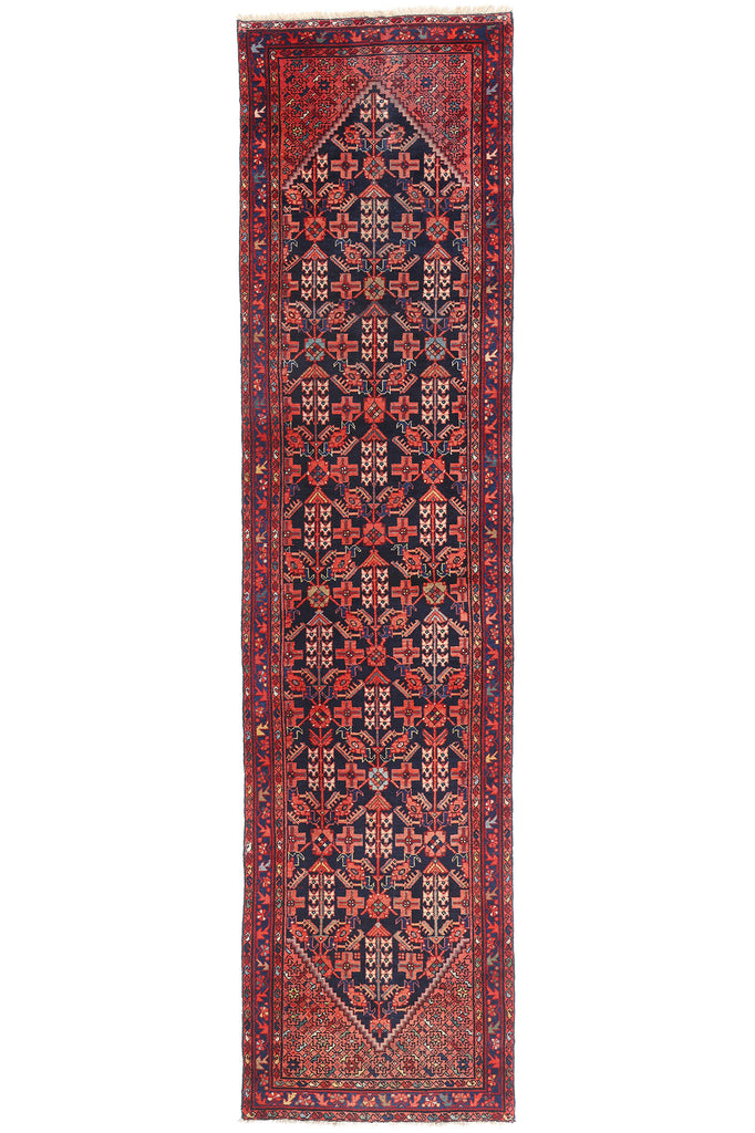 3 x 13 - Navy Blue Antique Malayer Rug - 90049