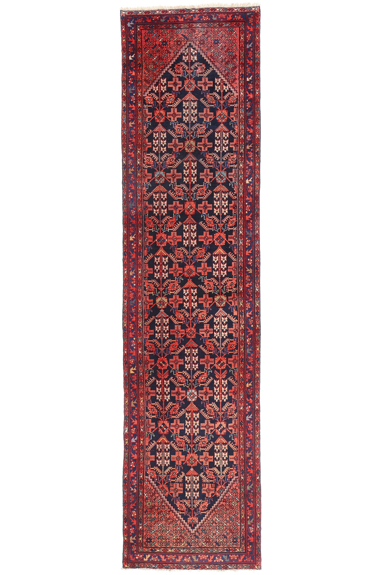 3 x 13 - Navy Blue Antique Malayer Rug - 90049