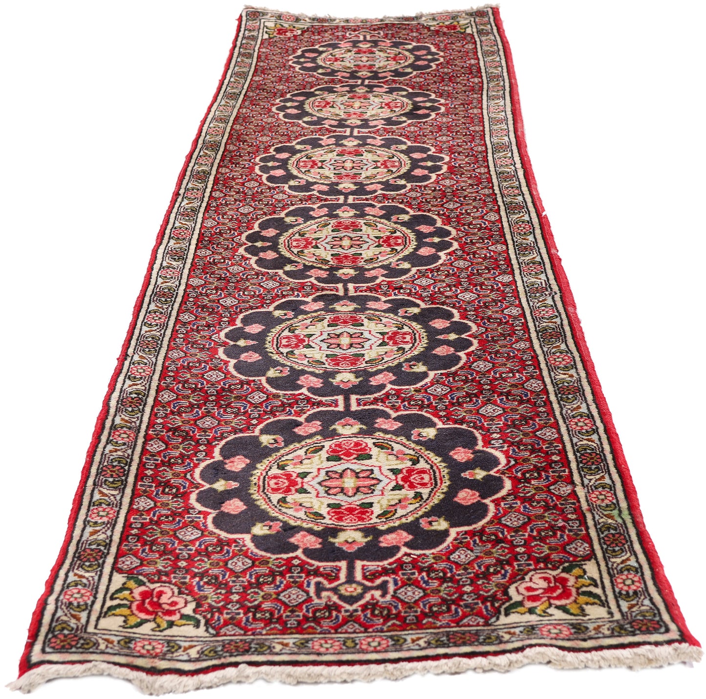 2 x 8 - Red Antique Persian Bijar Rug - 90050