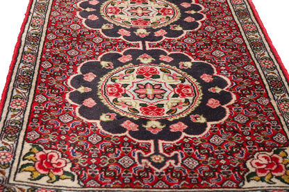 2 x 8 - Red Antique Persian Bijar Rug - 90050