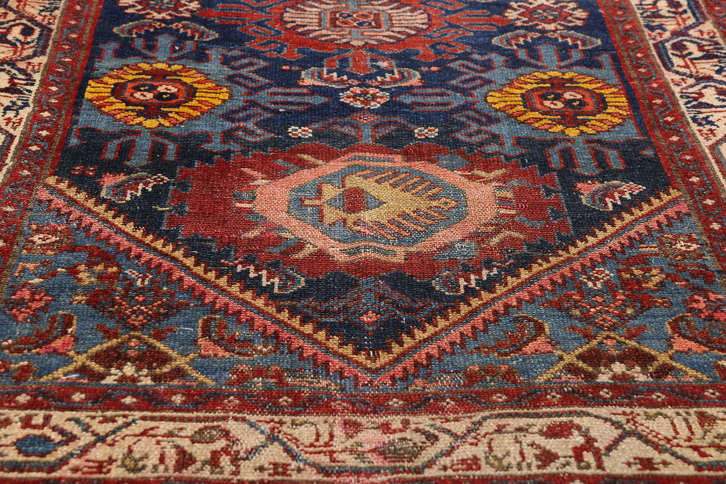3 x 20 - Navy Blue Antique Persian Malayer Rug - 90052