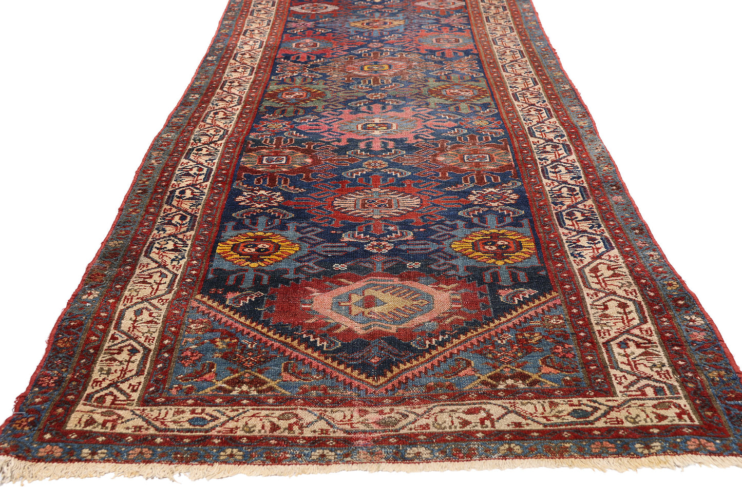 3 x 20 - Navy Blue Antique Persian Malayer Rug - 90052