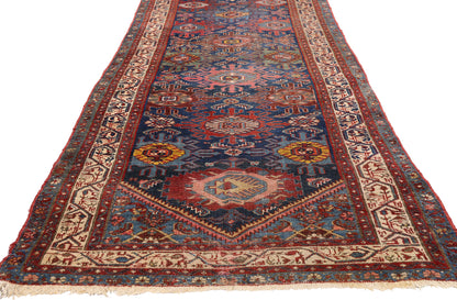 3 x 20 - Navy Blue Antique Persian Malayer Rug - 90052