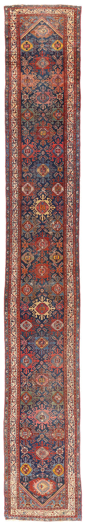 3 x 20 - Navy Blue Antique Persian Malayer Rug - 90052