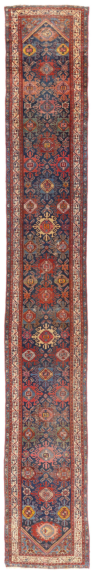 3 x 20 - Navy Blue Antique Persian Malayer Rug - 90052
