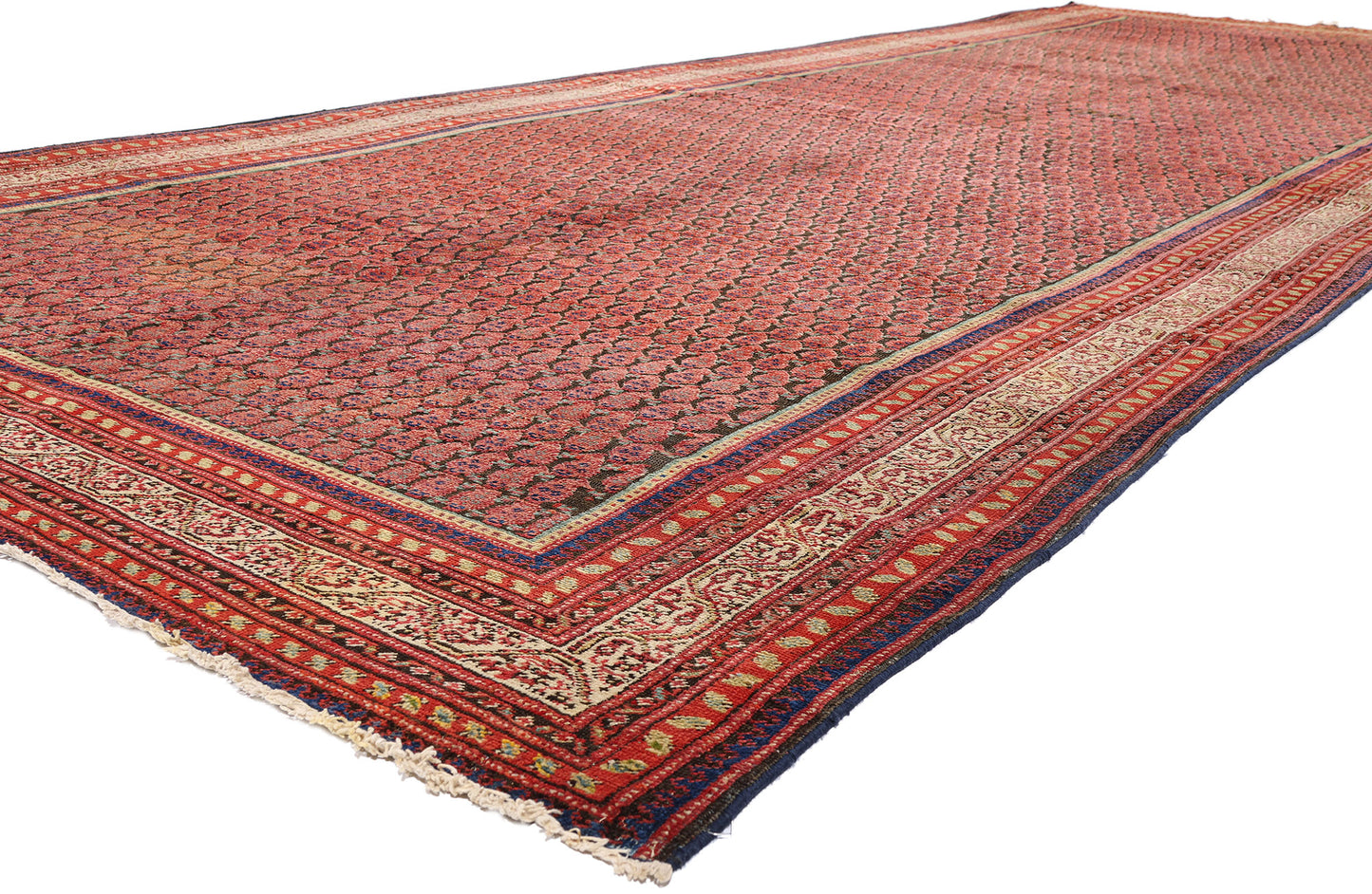 7 x 20 - Brown Antique Persian Malayer Rug - 90055
