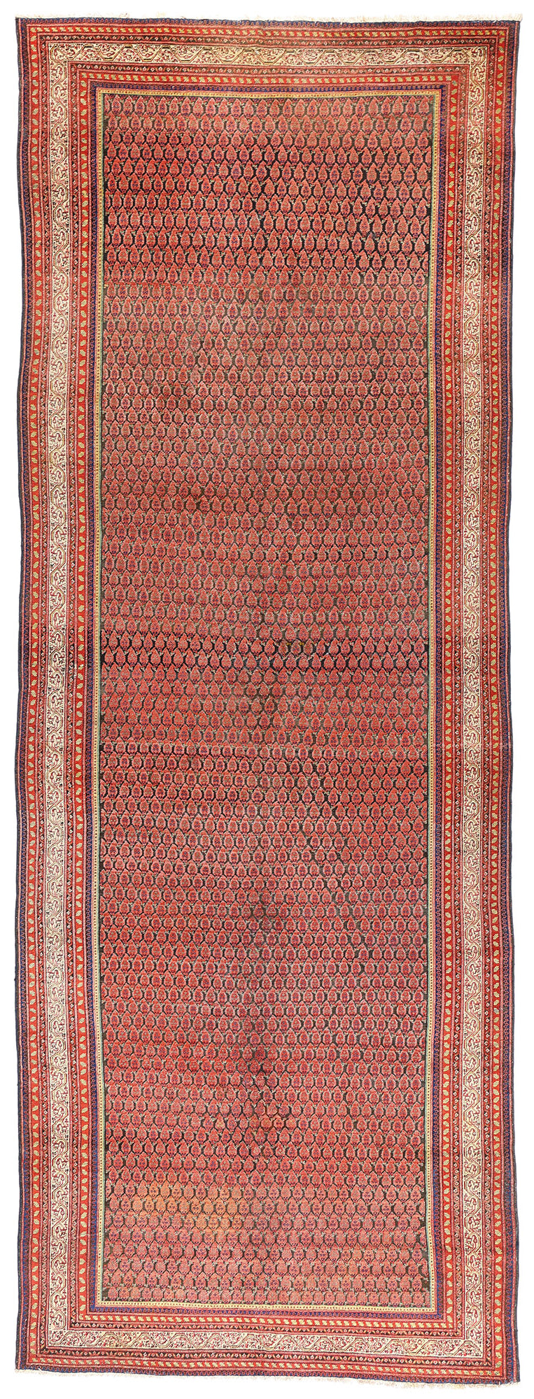 7 x 20 - Brown Antique Persian Malayer Rug - 90055