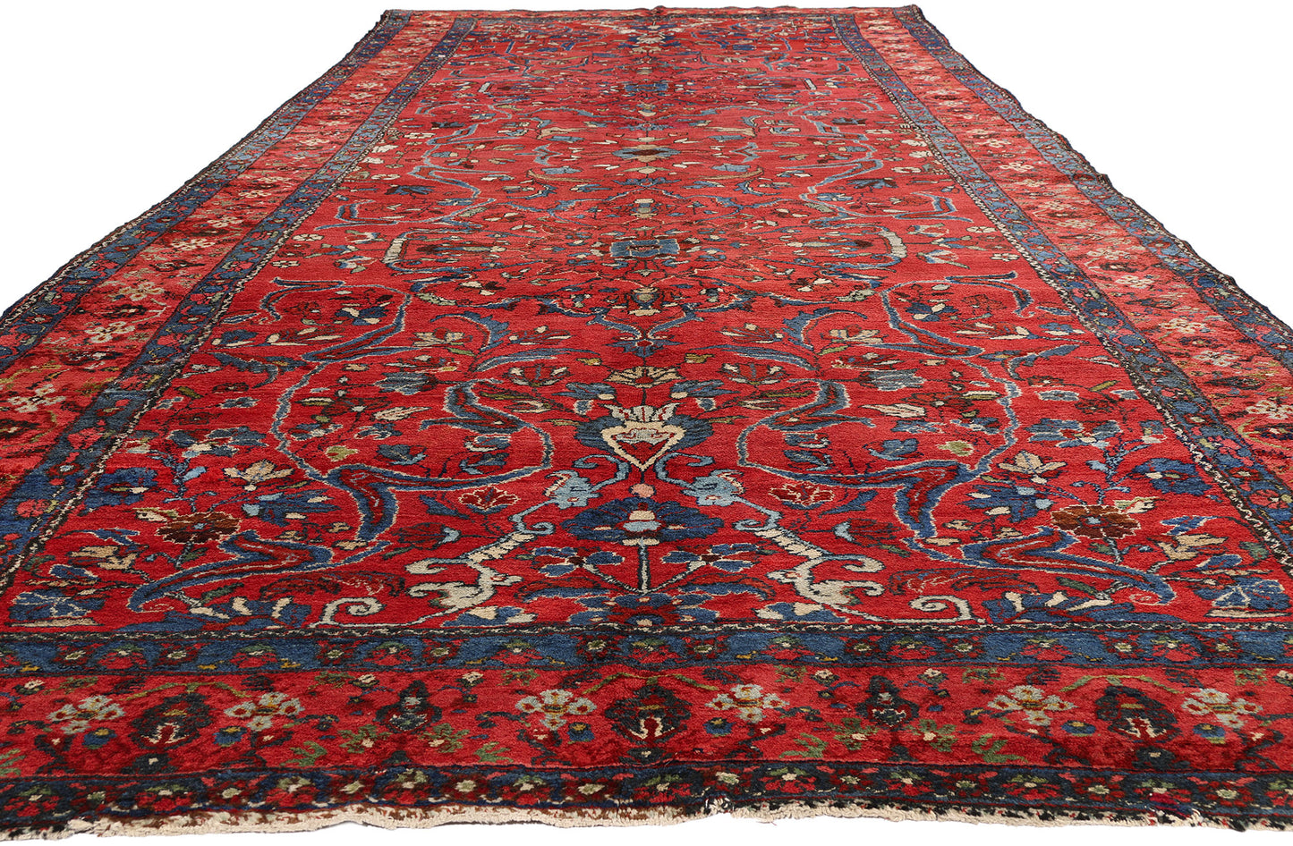 7 x 17 - Red Antique Persian Malayer Rug - 90057