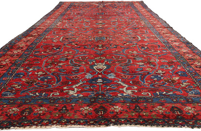 7 x 17 - Red Antique Persian Malayer Rug - 90057