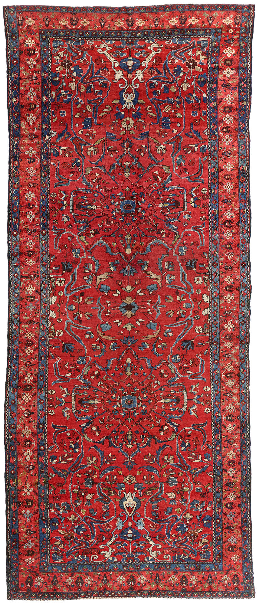 7 x 17 - Red Antique Persian Malayer Rug - 90057