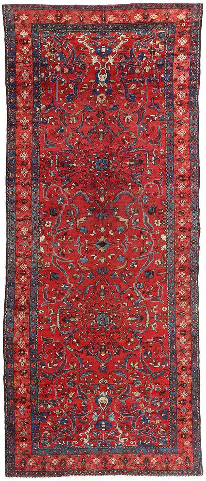 7 x 17 - Red Antique Persian Malayer Rug - 90057