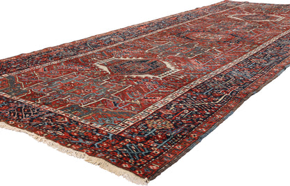 4 x 12 - Red Antique Persian Heriz Rug - 90059