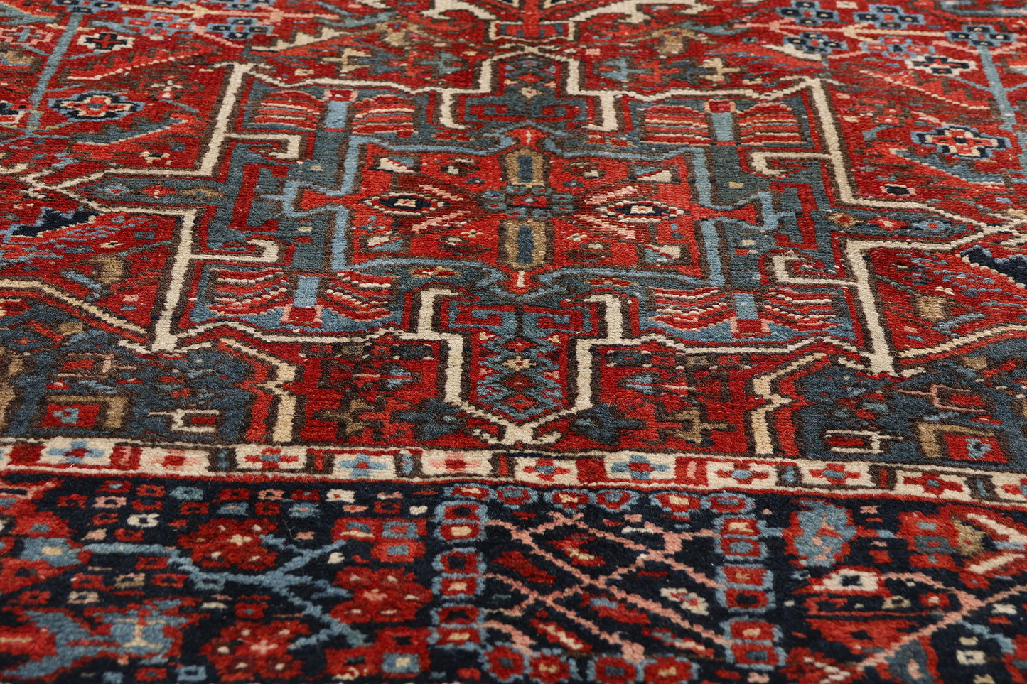 4 x 12 - Red Antique Persian Heriz Rug - 90059