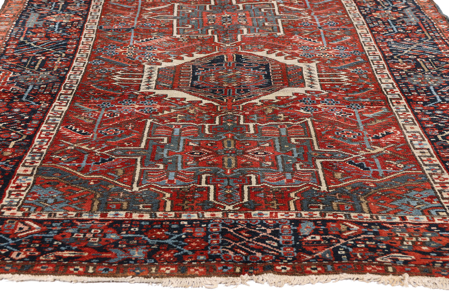 4 x 12 - Red Antique Persian Heriz Rug - 90059