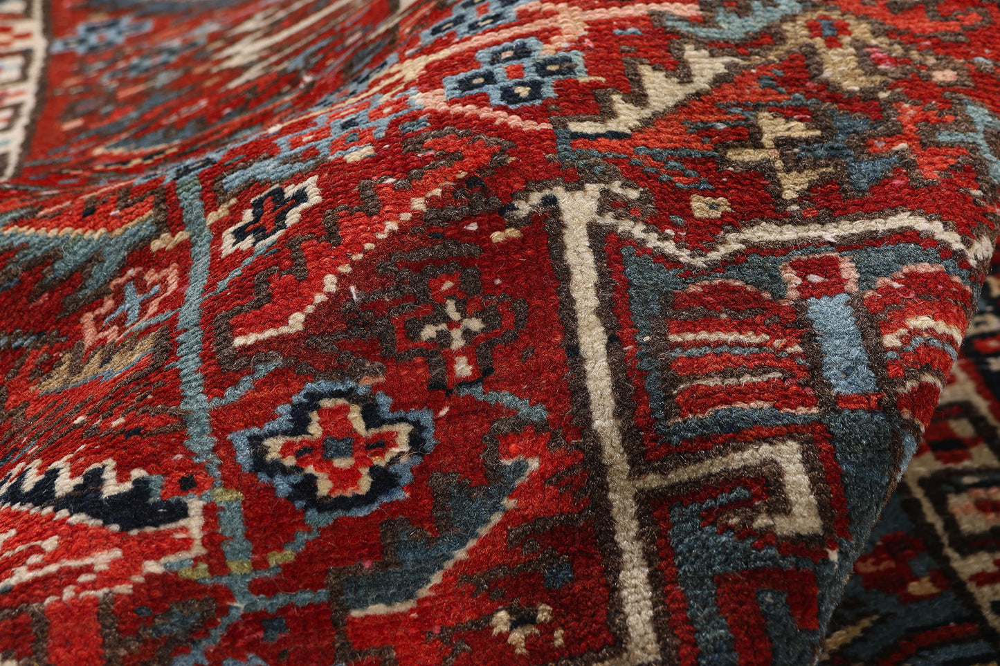 4 x 12 - Red Antique Persian Heriz Rug - 90059