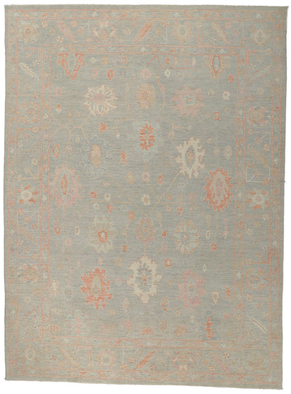 9 x 12 - Gray Pakistani Oushak Rug - 80913