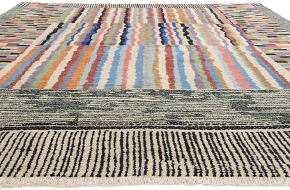 11 x 14 Chromatic Bauhaus Modern Moroccan Rug 81122