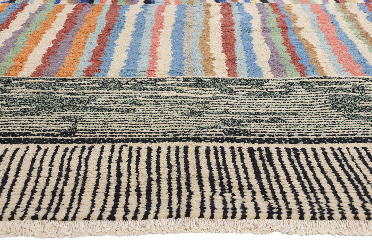 11 x 14 Chromatic Bauhaus Modern Moroccan Rug 81122