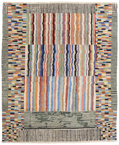 11 x 14 Chromatic Bauhaus Modern Moroccan Rug 81122