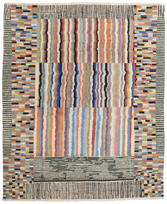 11 x 14 Chromatic Bauhaus Modern Moroccan Rug 81122