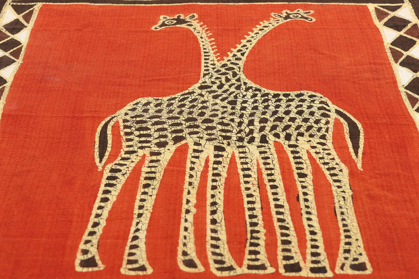 3 x 5 Vintage African Giraffe Batik Tapestry 79089