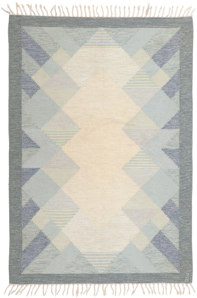 5 x 8 Anna Johanna Angstrom Vintage Swedish Rollakan Rug 79042