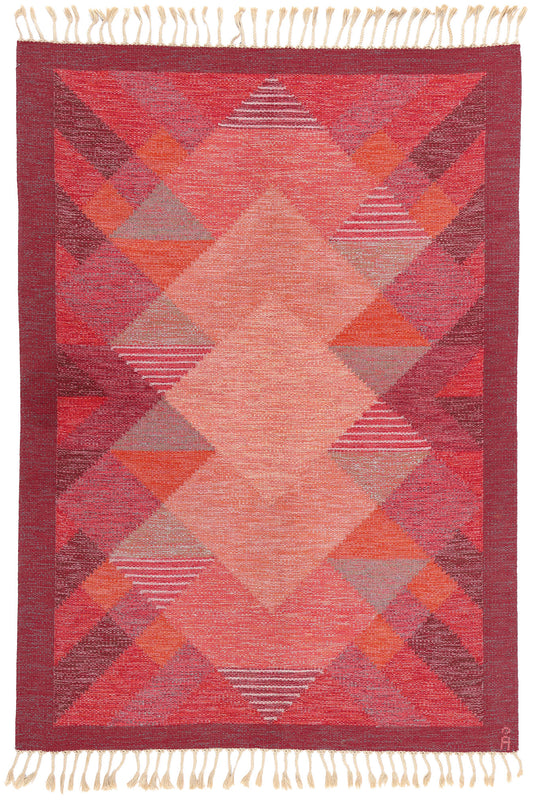 5 x 8 Anna Johanna Angstrom Vintage Swedish Rollakan Rug 79062