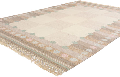 5 x 8 Anna Johanna Angstrom Vintage Swedish Rollakan Rug 79028
