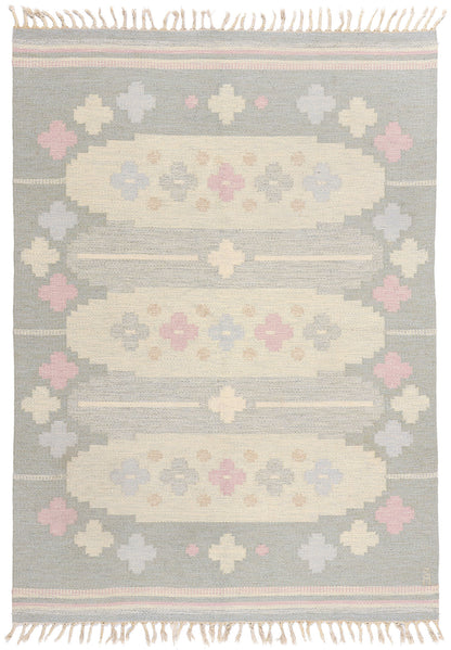 5 x 8 Anna Johanna Angstrom Vintage Swedish Rollakan Rug 79046