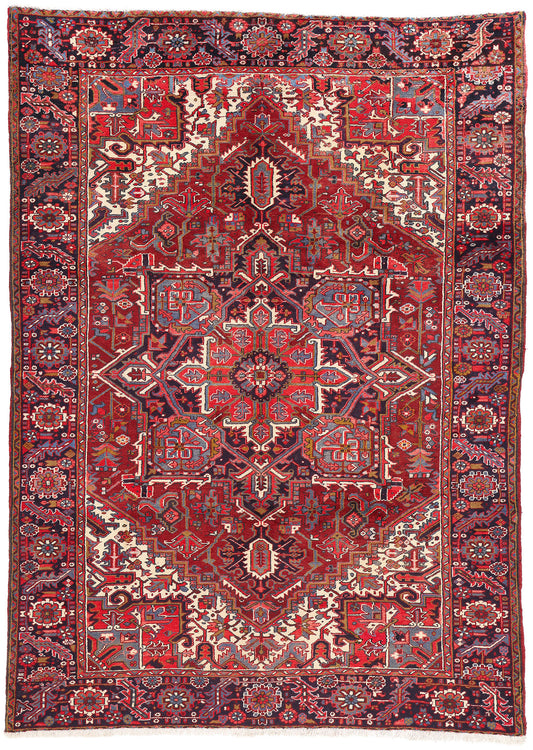 8 x 11 Antique Persian Heriz Rug 90003