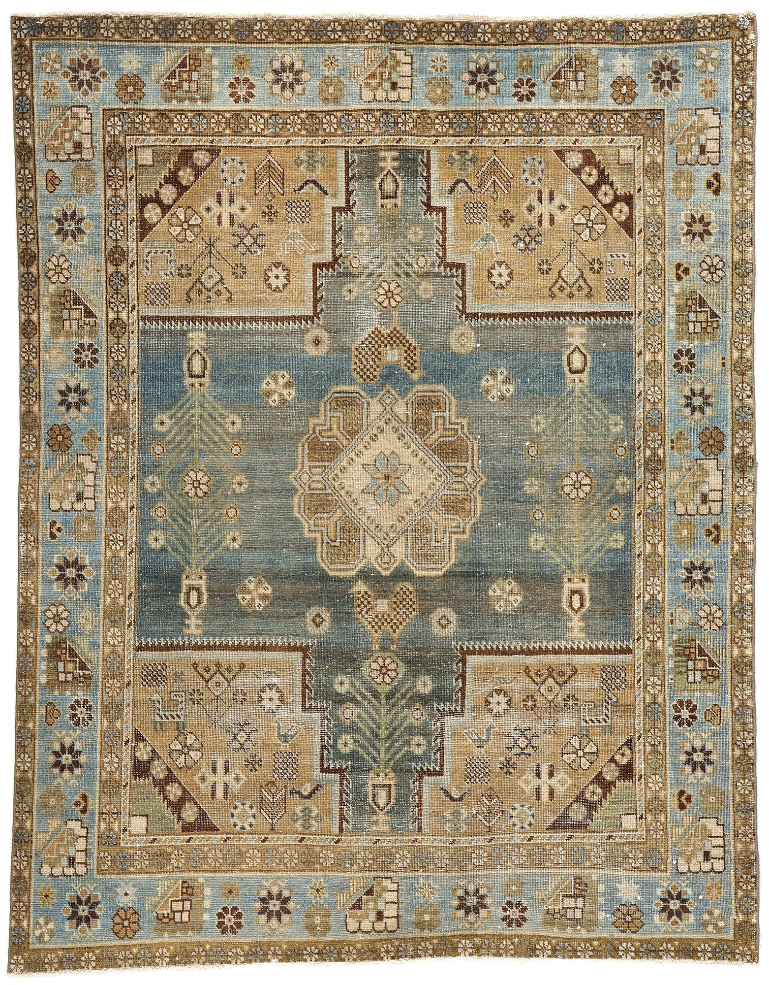 5 x 7 Antique Persian Afshar Rug 60922