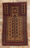 2 x 4 Antique Afghan Baluch Prayer Rug 78988