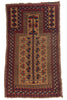 2 x 4 Antique Afghan Baluch Prayer Rug 78988
