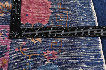 9 x 12 Antique Blue Chinese Peking Rug 79217