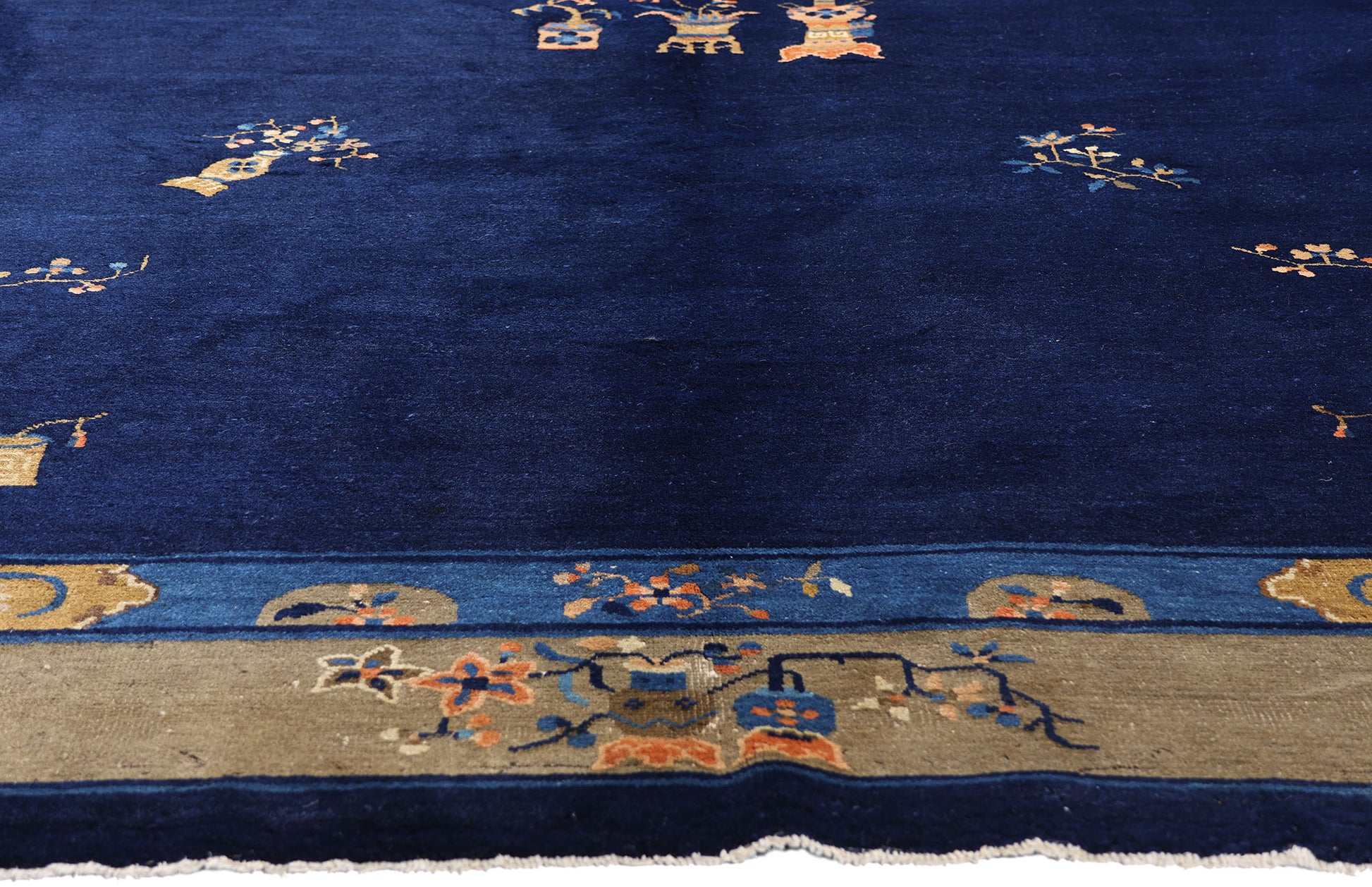 9 x 12 Blue Antique Chinese Peking Rug 77260