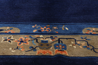 9 x 12 Blue Antique Chinese Peking Rug 77260