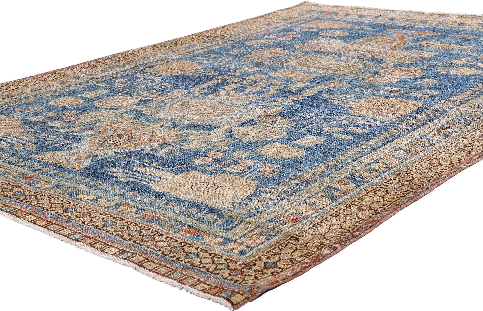 6 x 8 Blue Antique Persian Koliai Rug 61389