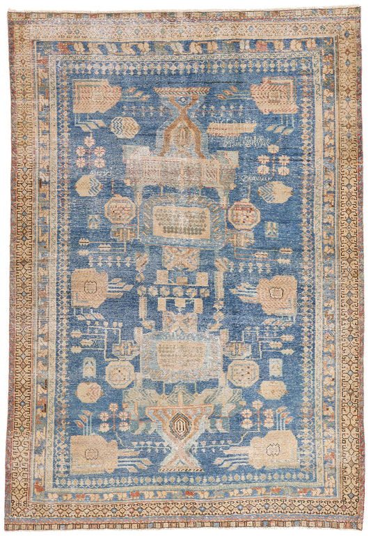 6 x 8 Blue Antique Persian Koliai Rug 61389