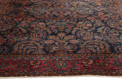 5 x 7 Navy Blue Antique Persian Sarouk Rug 79266